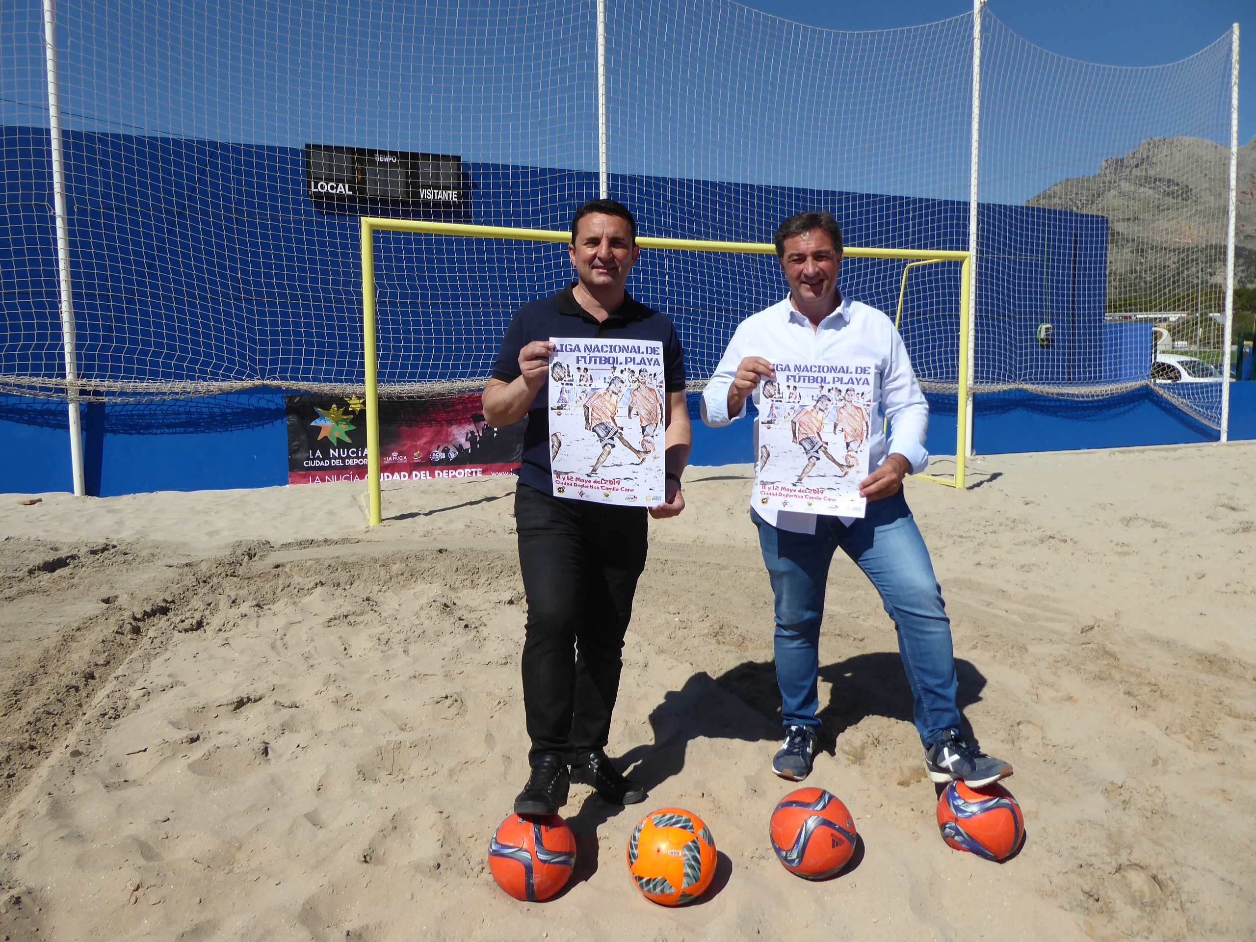 10 mayo - Bernabé Cano y Salva Gomar presentan la Liga Nacional de Fútbol Playa