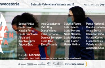 CONVOCATORIA Valenta sub15 Alicia Moreno La Vila Joiosa