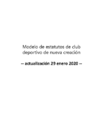 Modelo de estatutos de un club