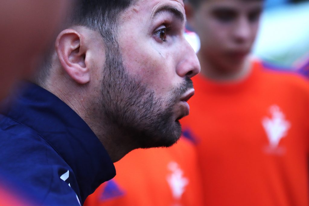 José Antonio Camacho con la Selecció Valenciana sub12