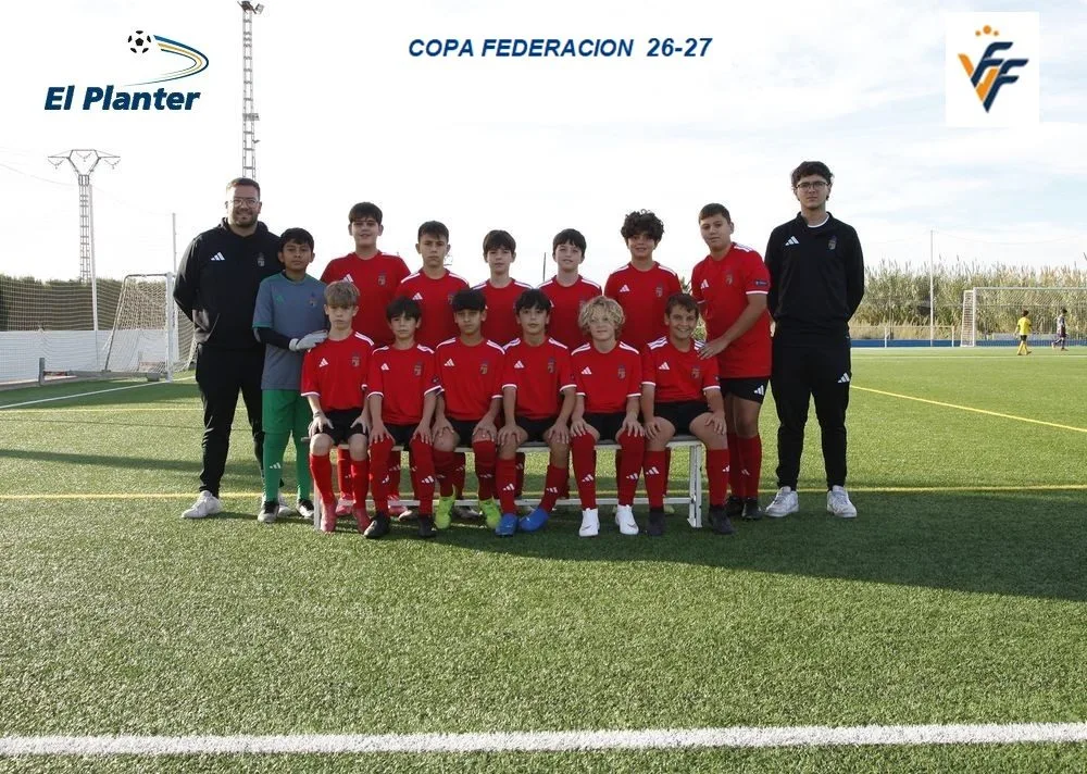 Equipo alevín Alboraya C en la 1.ª jornada de la Copa Federació en El Planter