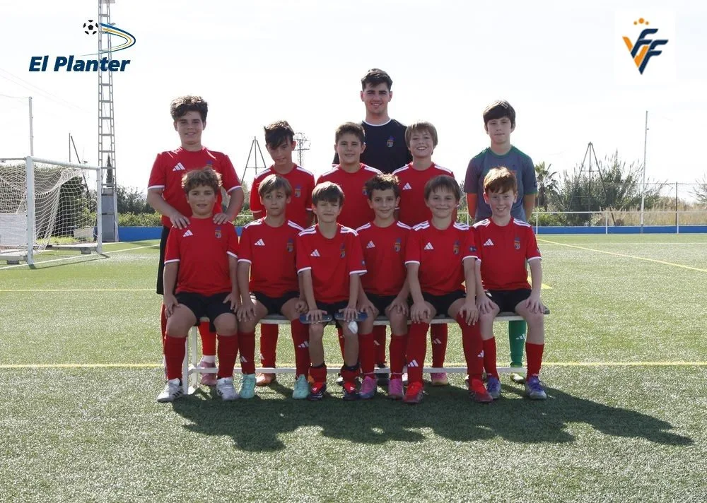 Equipo alevín Alboraya D en la 1.ª jornada de la Copa Federació en El Planter