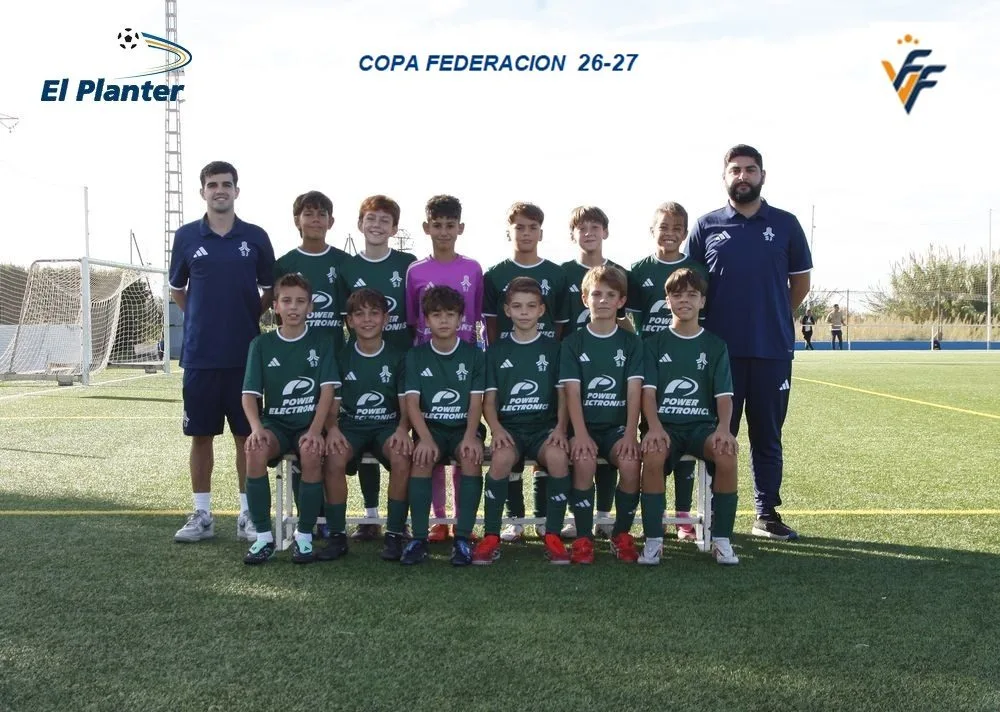 Equipo alevín Beniferri A en la 1.ª jornada de la Copa Federació en El Planter