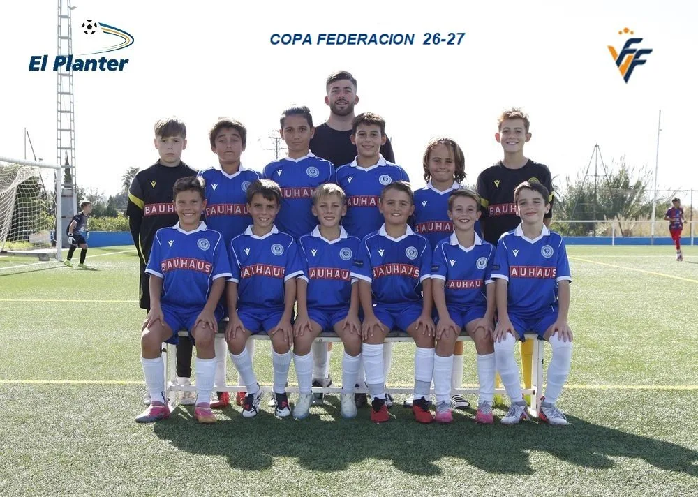 Equipo alevín Catarroja C en la 1.ª jornada de la Copa Federació en El Planter