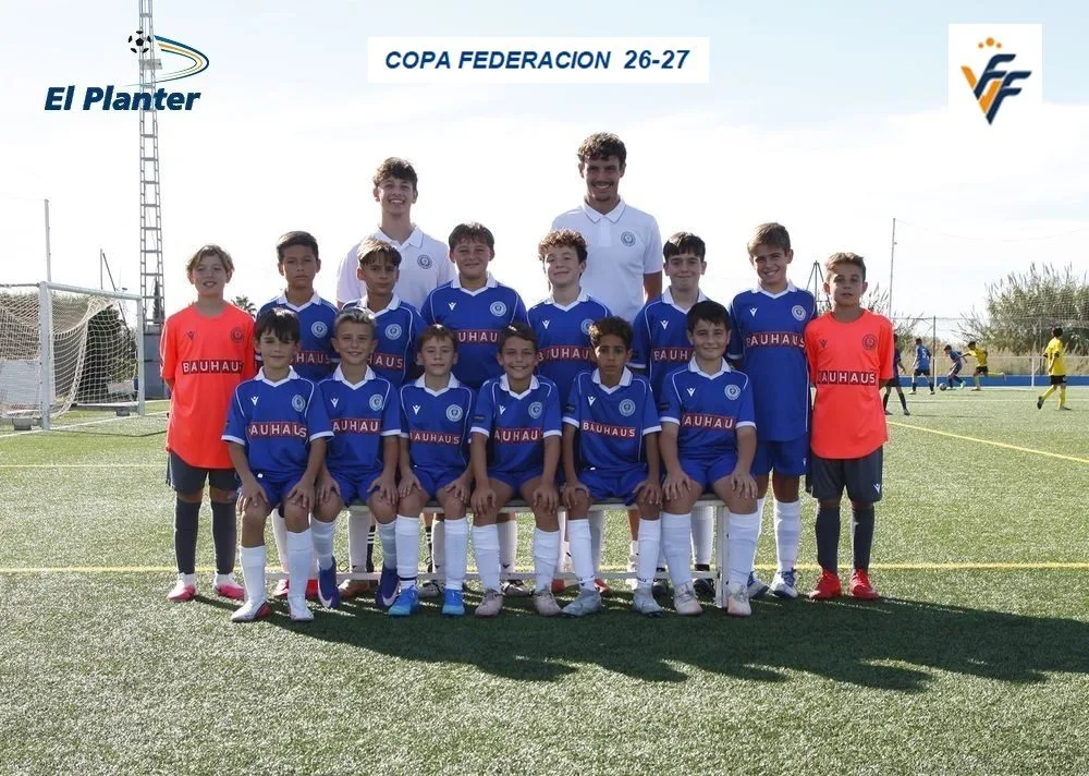 Equipo alevín Catarroja D en la 1.ª jornada de la Copa Federació en El Planter