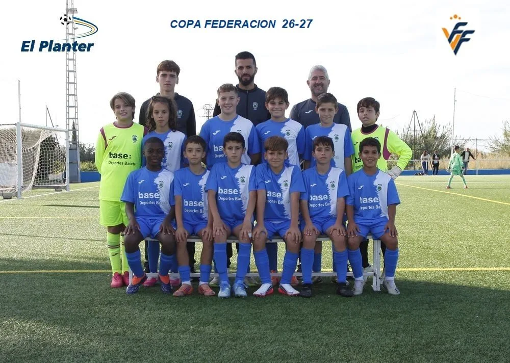Equipo alevín Colegio Salgui B en la 1.ª jornada de la Copa Federació en El Planter