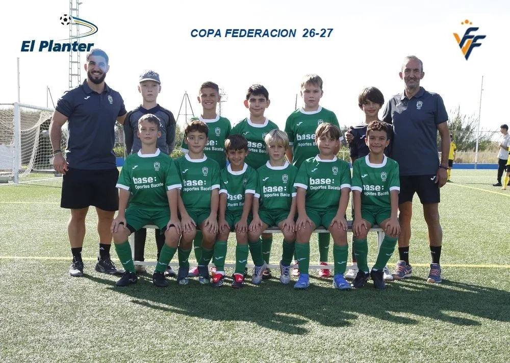 Equipo alevín Colegio Salgui C en la 1.ª jornada de la Copa Federació en El Planter