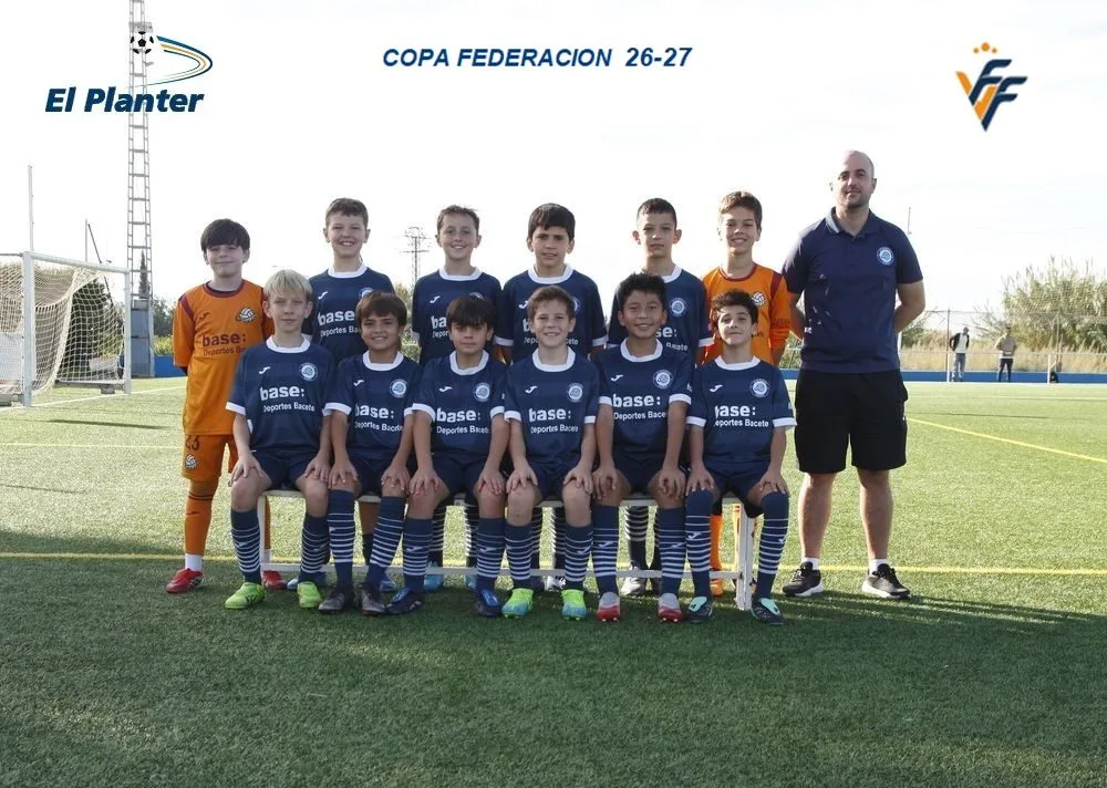 Equipo alevín Extramurs A en la 1.ª jornada de la Copa Federació en El Planter