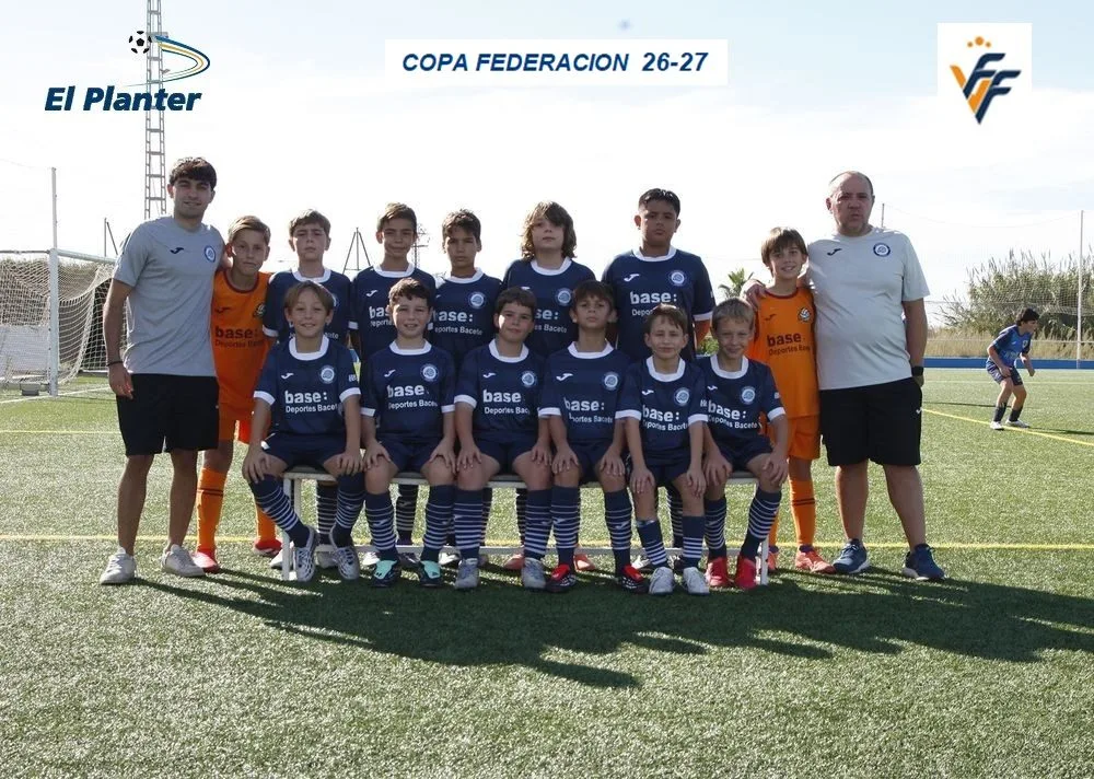 Equipo alevín Extramurs F en la 1.ª jornada de la Copa Federació en El Planter
