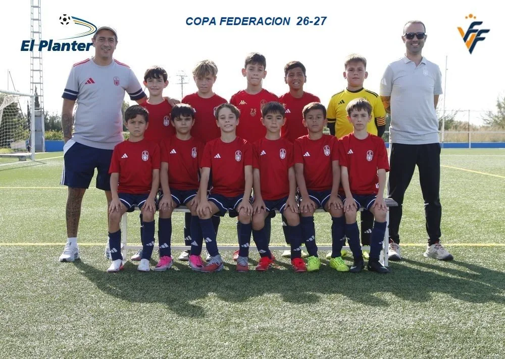 Equipo alevín Júpiter Massamagrell B en la 1.ª jornada de la Copa Federació en El Planter