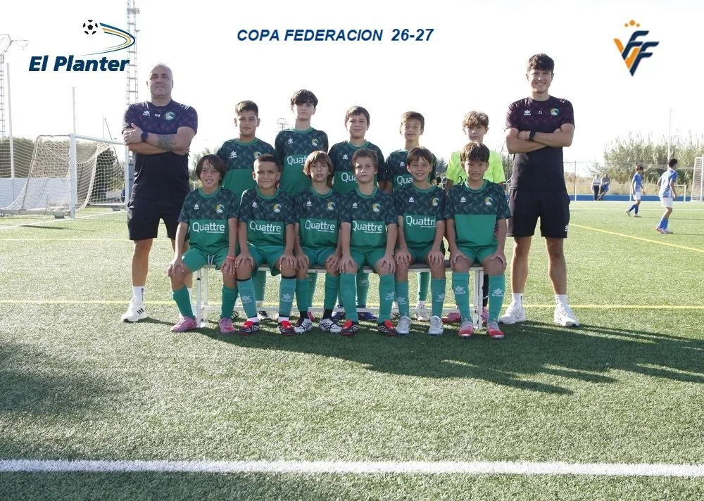 Equipo alevín Puig A en la 1.ª jornada de la Copa Federació en El Planter