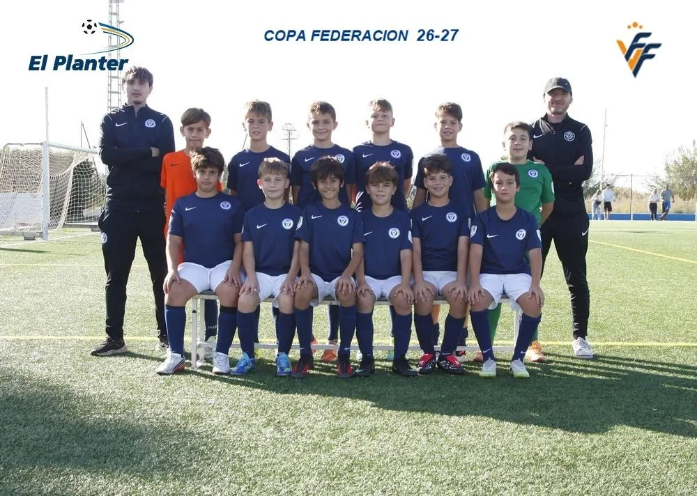 Equipo alevín Sagunto D en la 1.ª jornada de la Copa Federació en El Planter
