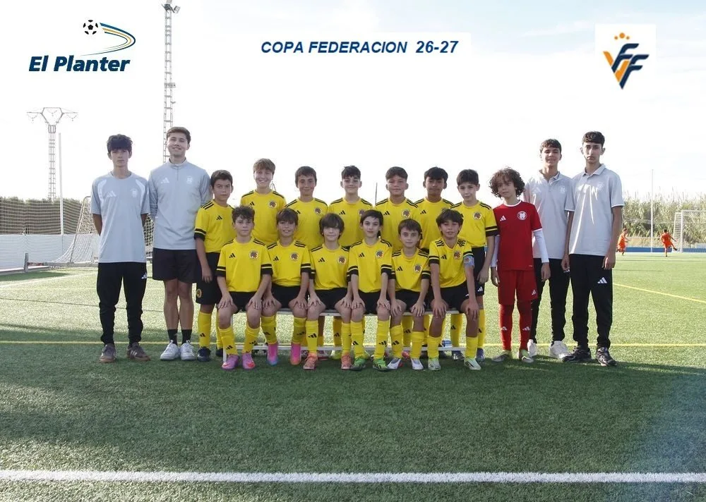 Equipo alevín Serranos A en la 1.ª jornada de la Copa Federació en El Planter