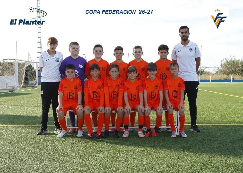 Equipo alevín Torrent H en la 1.ª jornada de la Copa Federació en El Planter