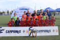 La Selecció Valenciana sub12 posa con el trofeo y las medallas de campeona del II Torneo Tornem! en Manises
